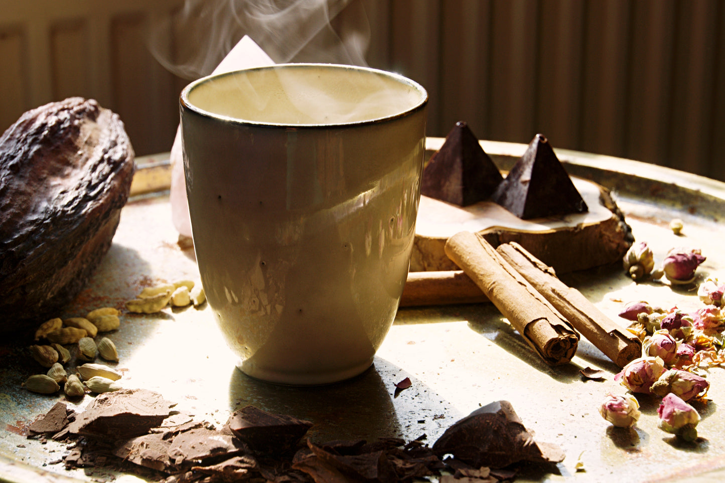 Cacao Bliss - Ground with 7 medicinal Mushrooms, Ashwagandha & Rose